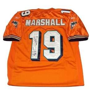 Brandon Marshall Autographed Uniform   Orange #19 Reebok 
