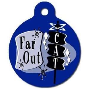  Retro Far Out   Custom Pet ID Tag for Cats and Dogs   Dog 