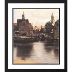 Vermeer, Johannes 28x34 Framed and Double Matted View of Delft [detail 