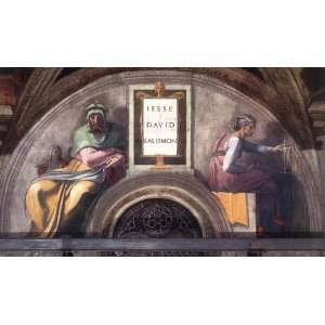   Mounted Print Michelangelo LunetteXI Sistine Chapel