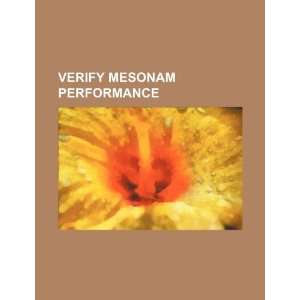  Verify MesoNAM performance (9781234529147) U.S 