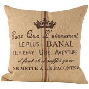  Aventure Tan Down 20 Square Throw Pillow