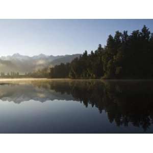  Matheson Reflecting a Near Perfect Image of Mount Tasman and Aoraki 