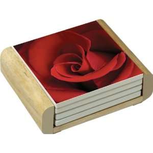  CounterArt Sweetheart Roses Design Absorbent Coasters in 