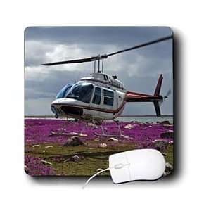VWPics Helicopter   A Helicopter lands in a field of fireweed off 