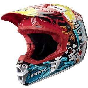  Fox Racing V 2 Ronin Helmet   Medium/Sunset Automotive