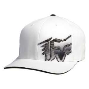  Fox Racing DC Check Flexfit Hat White/Black S/M Sports 