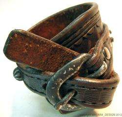 Leather Wrist Cuff American Cowboy *ROCKSTAR* Bracelet  