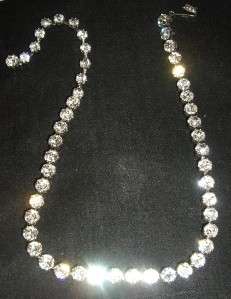   SPARKLING ~WEISS Crisp Clear Clear JUMBO 7mm Rhinestone Necklace