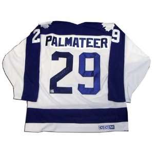  Mike Palmateer Signed Replica White Maple Leafs Jersey 
