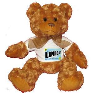   MOTHER COMES LINDSAY Plush Teddy Bear with WHITE T Shirt Toys & Games