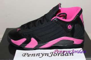 Nike Air Jordan 14 XIV GS Retro Black/Pink Rose 467798 012 Boys Girls 