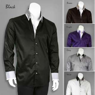 Mens Stylish George Fashion Dress Shirt All Sizes and 6 Colors 605 