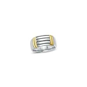  ZALES J. Goodman Mens Stripes Band in Sterling Silver and 