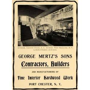  1904 Ad George Mertz Interior Hardwood Design A. L 