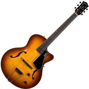  NEW GODIN 5TH AVENUE JAZZ FLAMED SUNBURST ARCH ACOUSTIC 