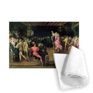 Ball at the Court of Valois (oil on canvas)    Tea Towel 100% Cotton 