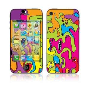  Apple iPhone 4 Decal Skin   Color Monsters Everything 