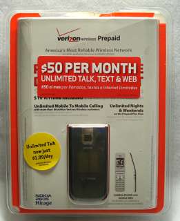 Nokia 2605 Mirage   Verizon Wireless Prepaid Cell Phone  