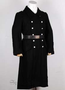WW2 German Allgemeine Elite Black Wool Greatcoat L  