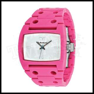 New Vestal Destroyer Plastic Watch   Pink / White P/N DESP012