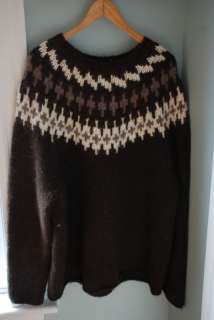   Knit BANANA REPUBLIC Wool NORWEGIAN Alpaca Sweater Icelandic Nordic XL