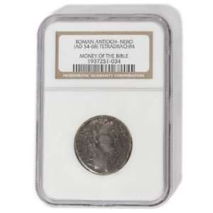 Money of the Bible Roman Antioch Nero (AD 54 68) Tetradrachm NGC
