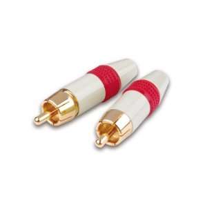  Vanco 280067RDX Gold Plated Premium RCA Plugs (Red 