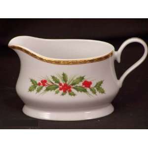  Gorham China Festive Holly Gravy Boat   Requires No Liner 