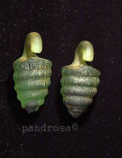 Antique Greco Roman rare glass earring from 5th century Iran  