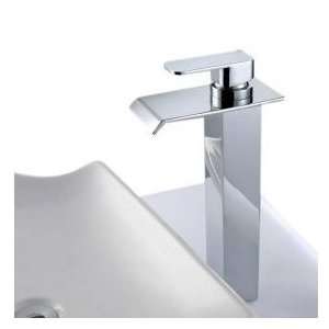 Faucetland 008001701 Contemporary Solid Brass Waterfall Bathroom Sink 