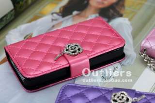 Pink Credit Car Wallet Leather Pouch Case Cover Holster for Apple 