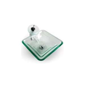  Kraus Oceania Frosted Square Glass Sink and Waterfall 