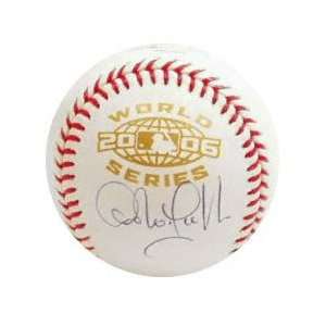  Carlos Guillen Autographed 2006 World Series Baseball 