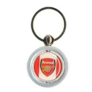  Arsenal Fc Official Metal Spin Crest Keyring Sports 