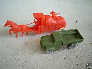 Lot o 2 Vintage West Germany Vehicles Truck Horse Coach  