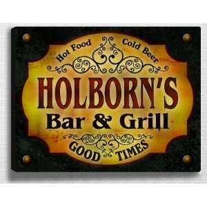  Holborns Bar & Grill 14 x 11 Collectible Stretched 