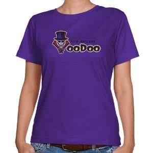  AFL New Orleans Voodoo Ladies Purple Distressed Logo 