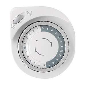    GE 24 Hour Big Button Mechanical Timer, White