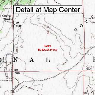   Quadrangle Map   Parks, Arizona (Folded/Waterproof)
