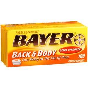  BAYER EX STR BACK & BODY PAIN 100CP BAYER CORPORATION 