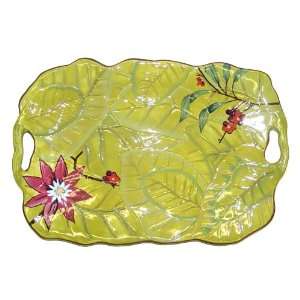  Tracy Porter Lotus Rectangular Tray with Handles Kitchen 