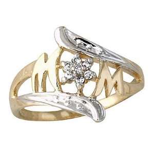  MOM Diamond Ring 14k Yellow Gold SZUL Jewelry