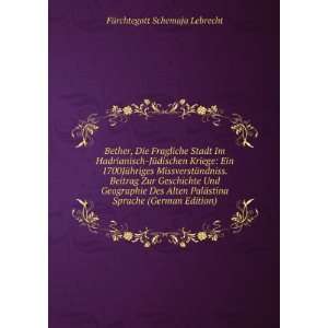   Sprache (German Edition) FÃ¼rchtegott Schemaja Lebrecht Books
