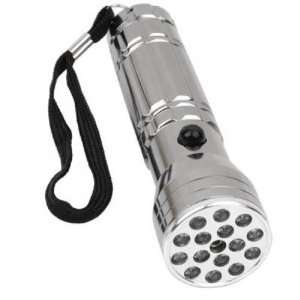  10 LED + 5 UV + 1 LASER Flashlight Silver