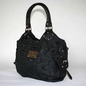 NWT Black Fabric D&D DI DA New York Hobo Handbag  