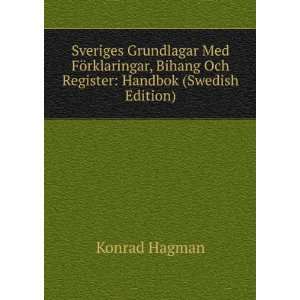   Bihang Och Register Handbok (Swedish Edition) Konrad Hagman Books