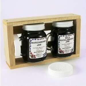 Marionberry and Wild Huckleberry Jam Pack Misty Meadows 5oz.  