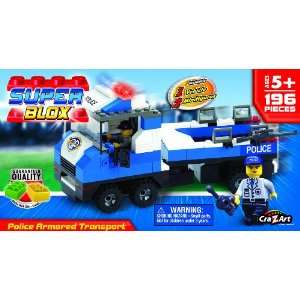    Cra Z Art Superblox Police Armored Transport 147 Pc N Toys & Games