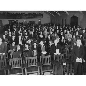  Citizens Attending a Town Meeting in the Armory 